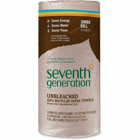 SEVENTH GENERATION JUMBO PAPER TOWELS, LINT-FREE, 2-PLY, 12 SEV13720